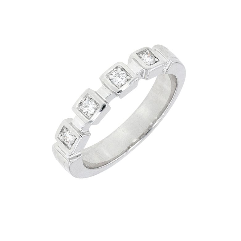 Bague diamants 0.20 carat or blanc 5.94g Comme neuf -  reconditionné disponible sur Gemme Les Bijoux